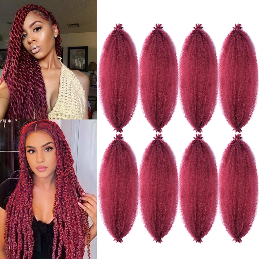 Spring Afro Twist Hair 24inch Kinky Marley Twist Braiding Hair For Women Soft Crochet for Distressed Faux LocsHair Extensions