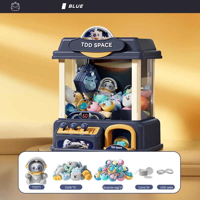 Doll Machine Coin Operated Play Game Mini Claw Catch Toy Machines Dolls Maquina dulces Children Interactive Toys Birthday Gifts