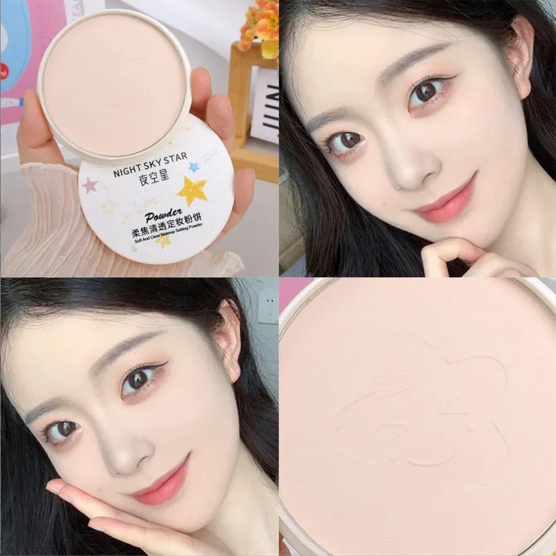 Oil-control Face Setting Powder 24 Hours Lasting Setting Makeup Waterproof Matte Smooth Pressed Powder Concealer Korean Cosmetic