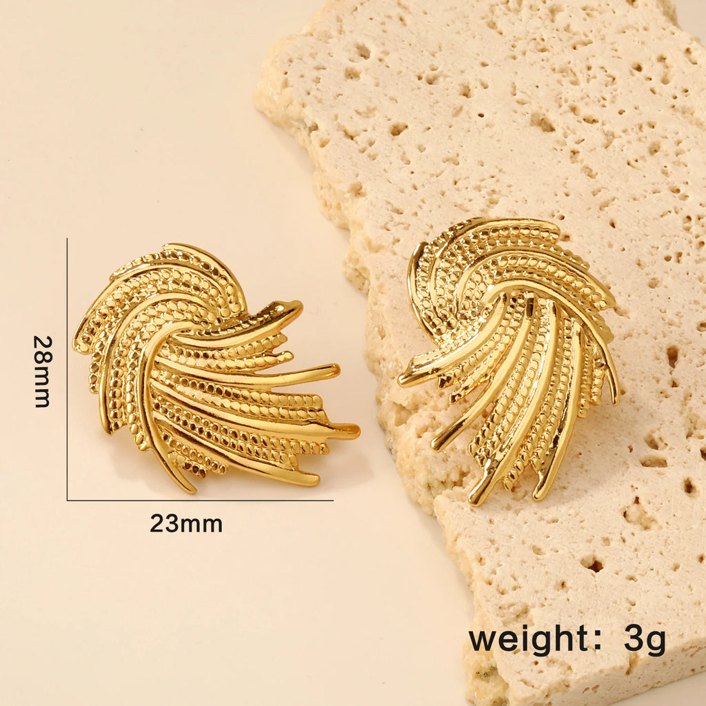 LUXUSTEEL Shell Water Drop Golden Imitaiton Pearl Women Stud Earrings Stainless Steel Heart Female Earring Elegant Jewelry Gifts