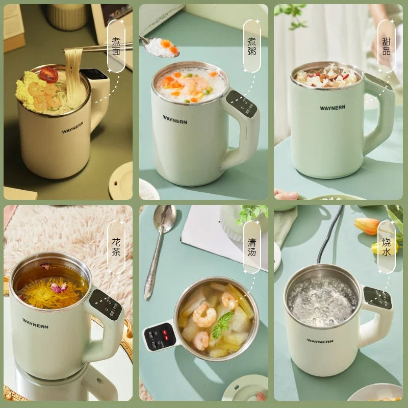 220V Multifunctional Electric Heating Cup Portable Soup Cooker Boil Water Fast Heat Travel Mug DCC