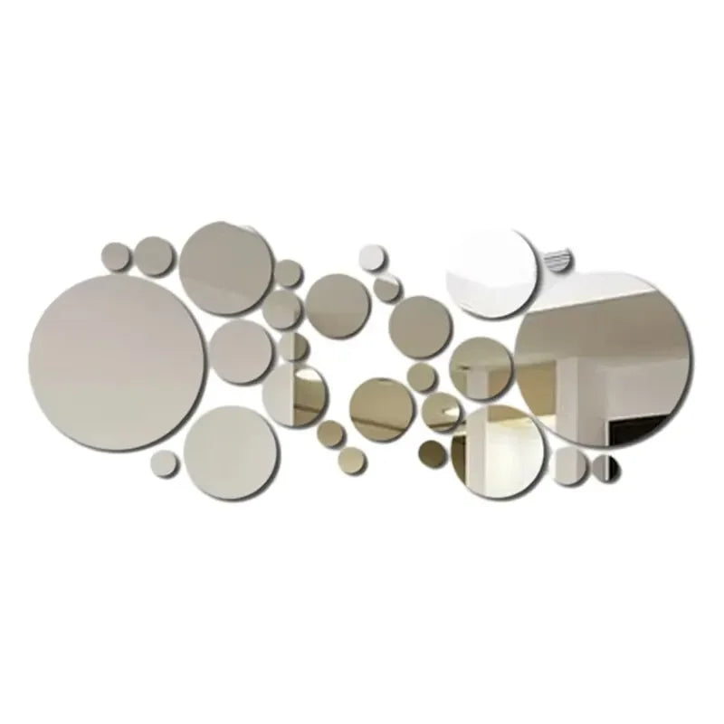 Acrylic Mirror Wall Sticker Round Decorative Mirror for Living Room