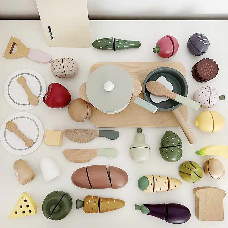 Kids Pretend Play House Toy Children's House Kitchen Toys Fruits Toy Set Boys & Girls Simulated Cooking Early Education