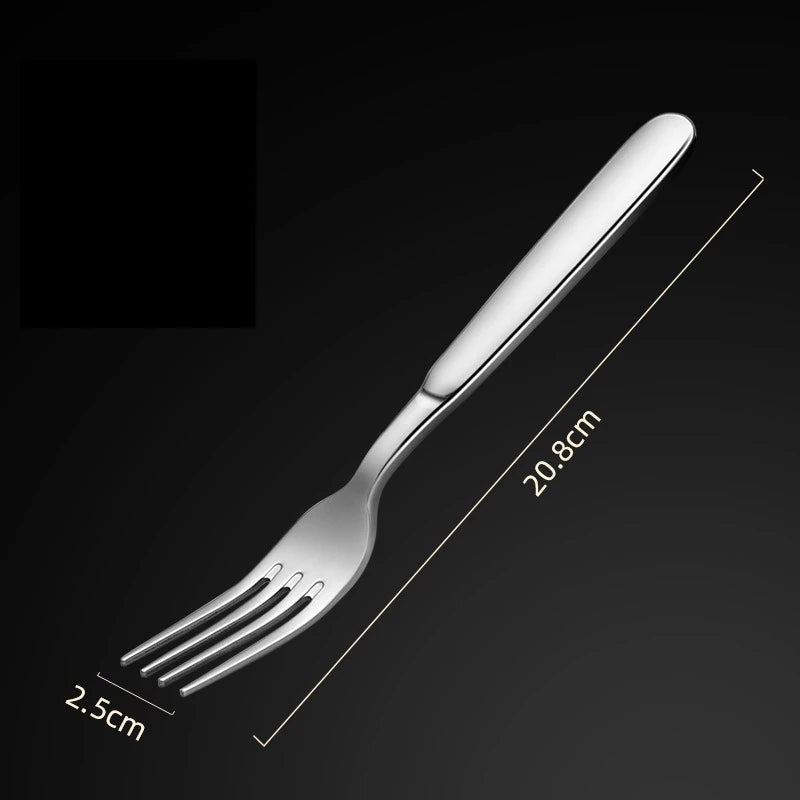 1PC Stainless Steel Fork Western Food Adult Household Fruit Salad Dessert Tableware Household Products Afternoon Tea