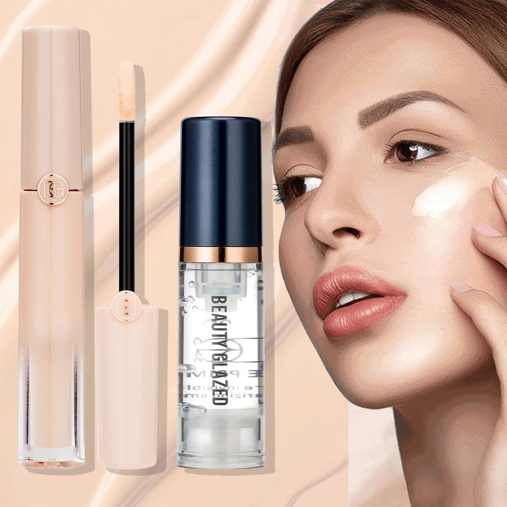 6-color Full Coverage Concealer + Makeup Primer Set Natural Matte Long-lasting Waterproof Foundation Full Coverage Concealer