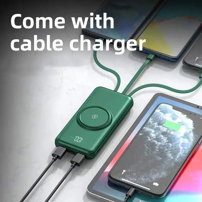 VIVO 200000mAh Power Bank Wireless Charging Power Bank Portable Mobile Power Digital Display 4 Wire For iPhone Samsung Huawei