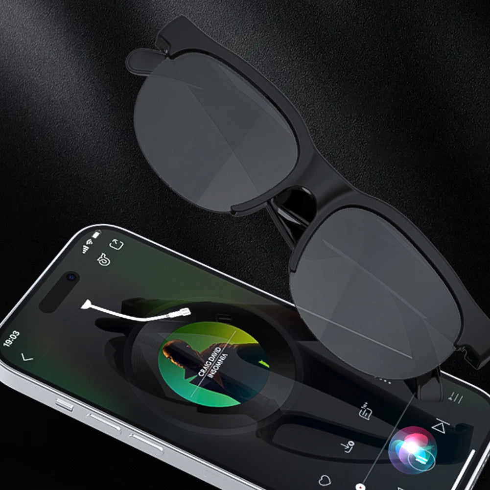 AI Intelligent Translation Glasses Bluetooth-Compatible 5.4 Built-in Microphone Speakers Support 144 Languages for Men and Women