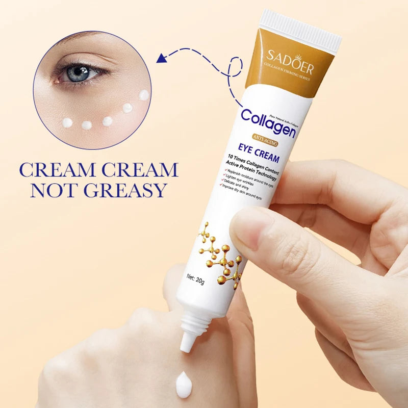 SADOER Collagen Skin Care Sets Anti Wrinkles Serum for Face Moisturizing Anti-aging Anti Dark Circles Eye Cream Skin Care Kit