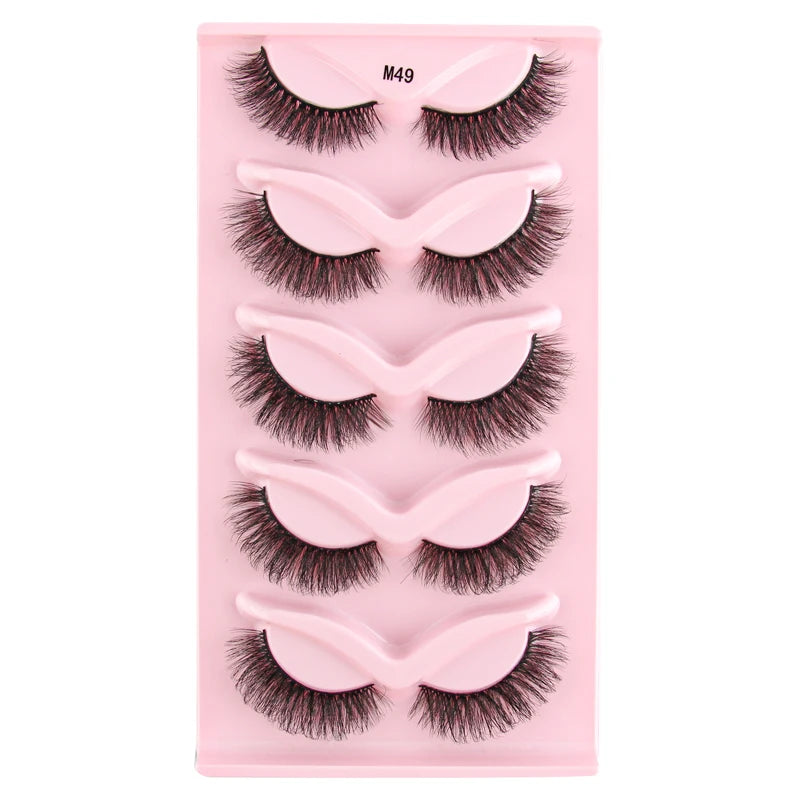 3/5 Pairs  Lashes Natural Short Fluffy Eyelashes