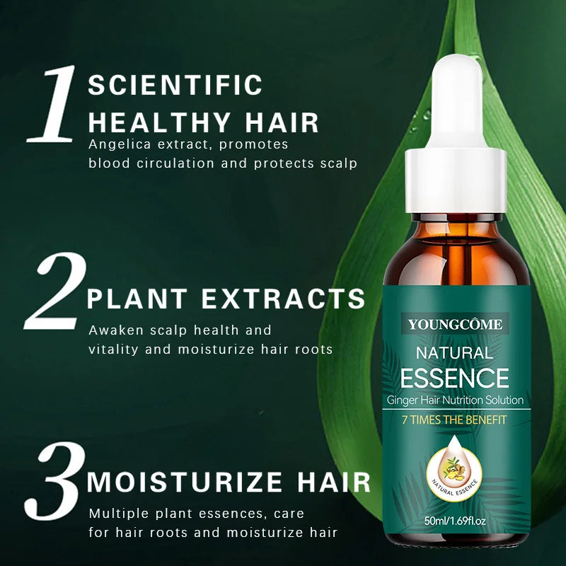 Natural Ginger Hair Care Serum | 7X Strength & Repair | Frizz-Free | All Hair Types | Leave-In Nourishment