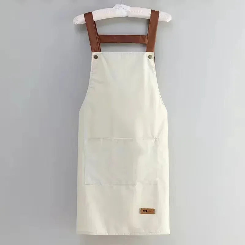 Waterproof and antifouling large pocket clothes apron