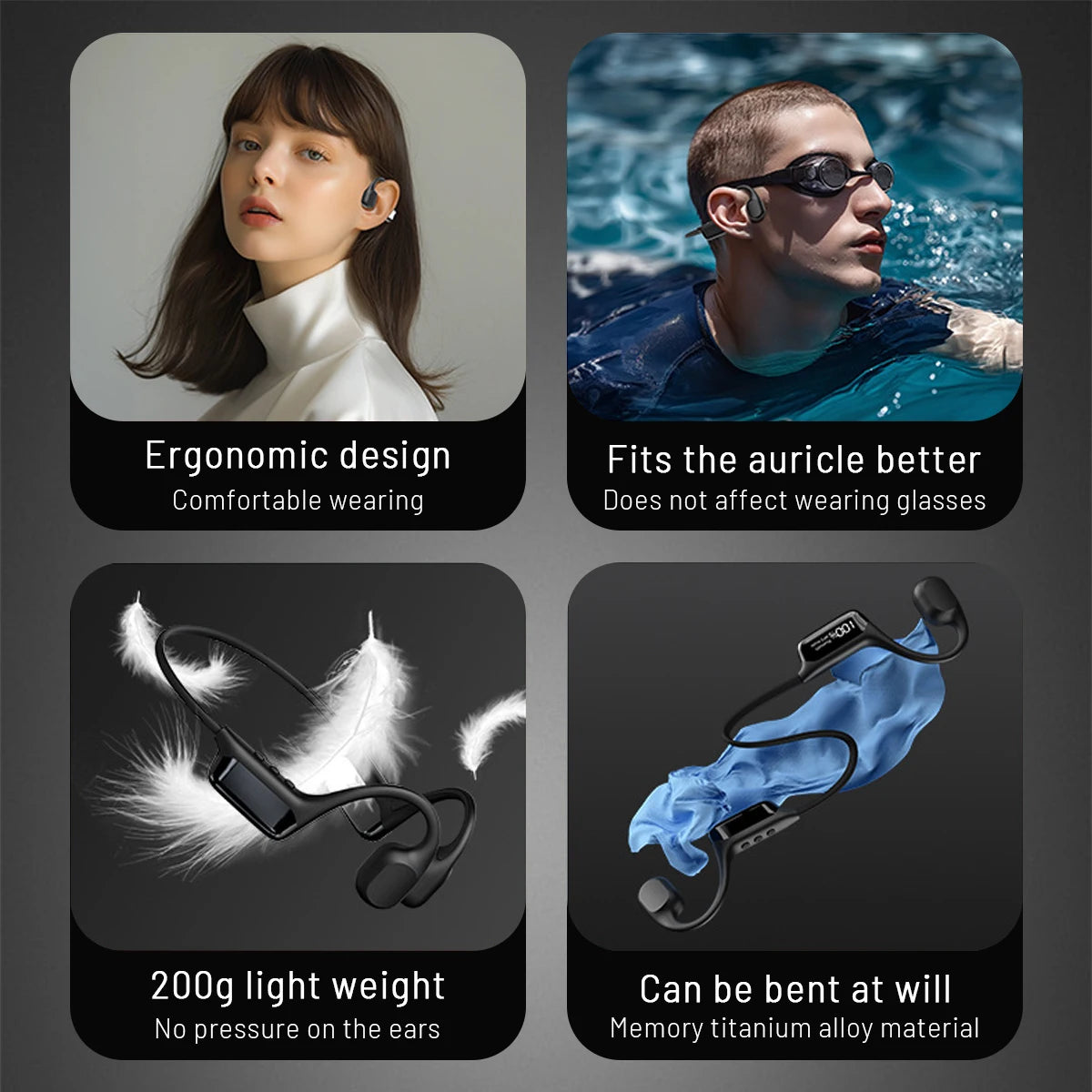 Bone Conduction Waterproof Swimming Earphone