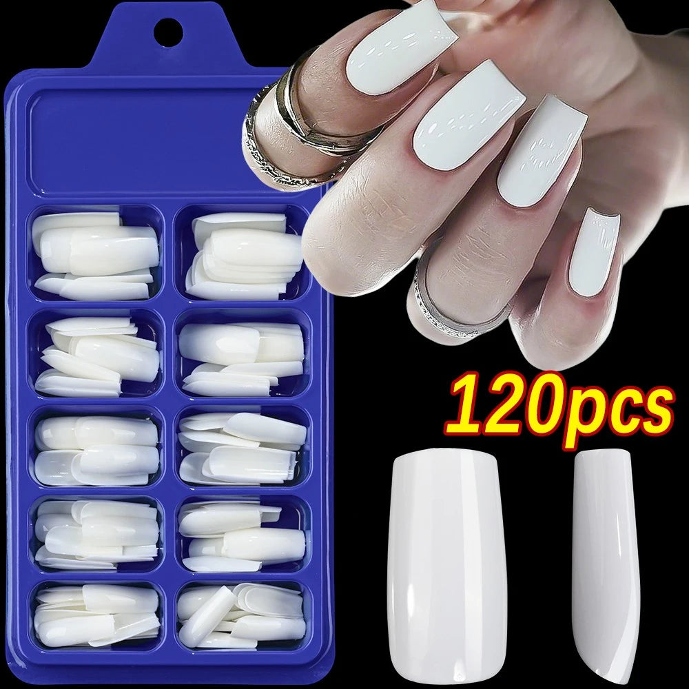 576pcs/Box Colorful Fake Nails  Cover Nail Tips
