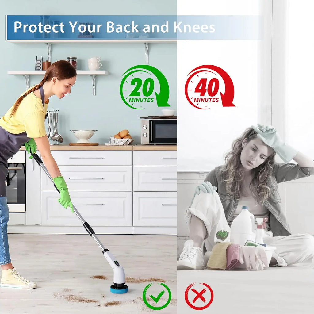 Multifunctional Electric Cleaning Brush 9-in-1 Bathroom Window Kitchen Toilet Automotive Household Rotating Cleaning Machine