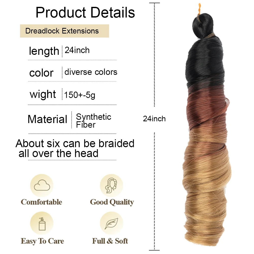 French Curls Braiding Hair Extensions Synthetic Hair Loose Wave Spiral Curl Braids High Temperature Ombre Pre Stretched Hair