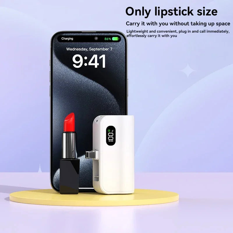 VIVO 50000mAh Capsule Power Bank 2-in-1 High Capacity LED Digital Display Portable Fast Charging External Battery For iPhone