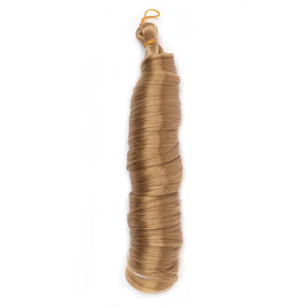 French Curls Braiding Hair Extensions Synthetic Hair Loose Wave Spiral Curl Braids High Temperature Ombre Pre Stretched Hair