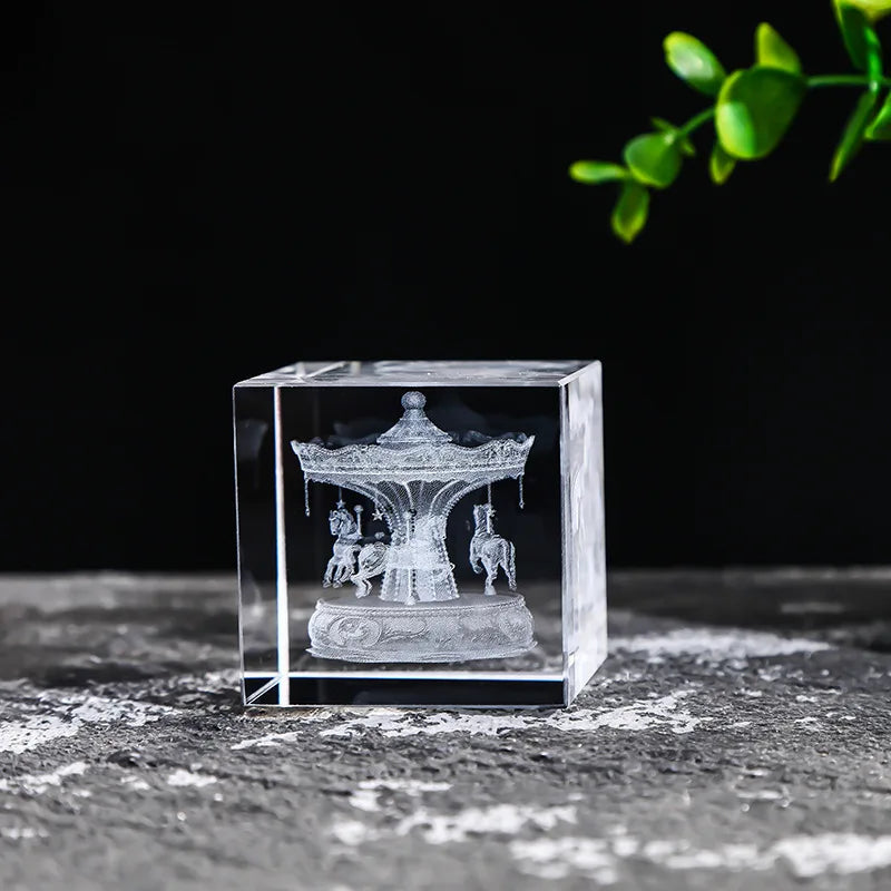 Creative 4cm Rain Clouds Raindrop Cloud Square Crystal Ornaments Heart Shape Home Office Decor Birthday Valentine's Day Gifts