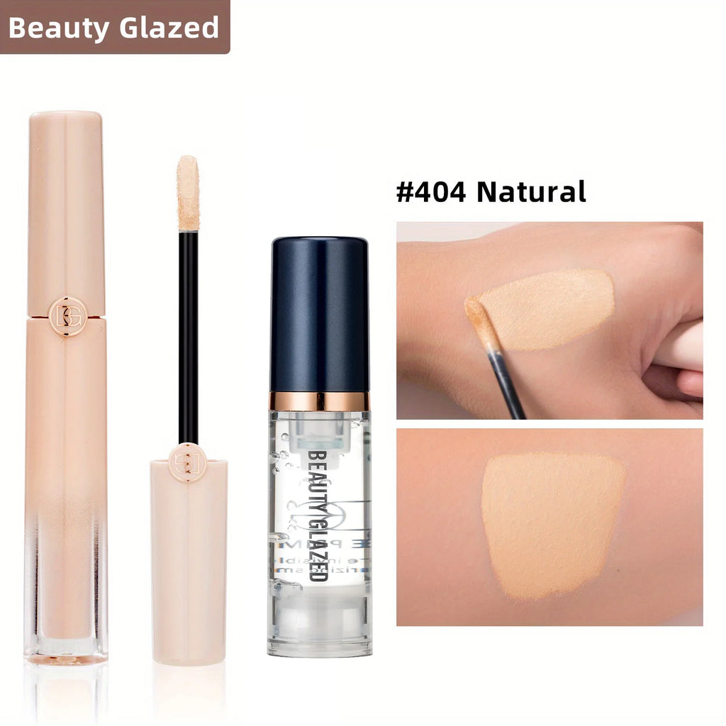 6-color Full Coverage Concealer + Makeup Primer Set Natural Matte Long-lasting Waterproof Foundation Full Coverage Concealer