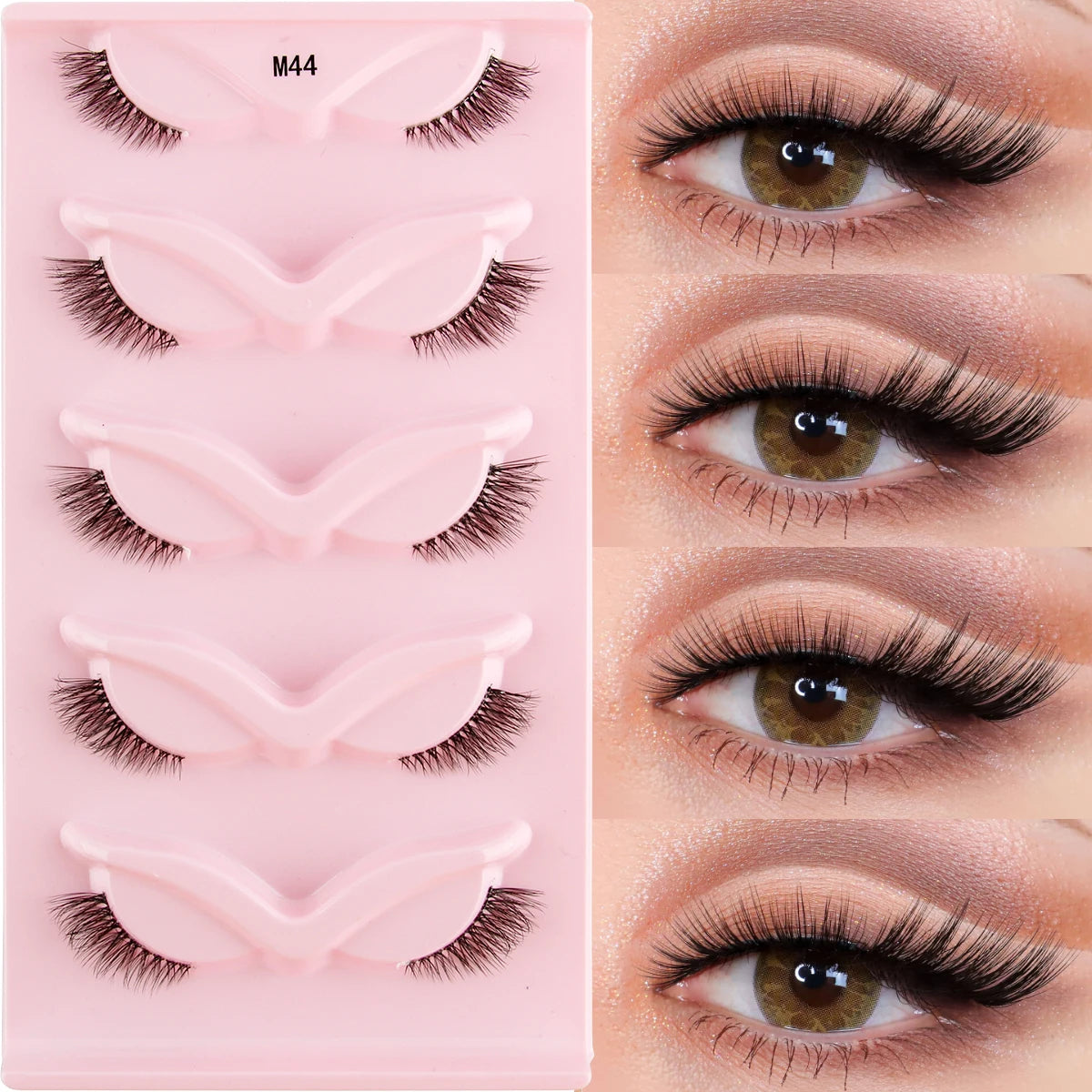 3/5 Pairs  Lashes Natural Short Fluffy Eyelashes