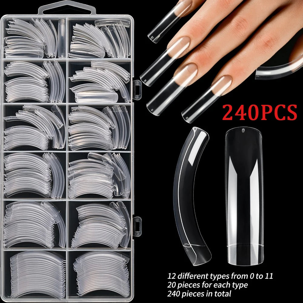 576pcs/Box Colorful Fake Nails  Cover Nail Tips