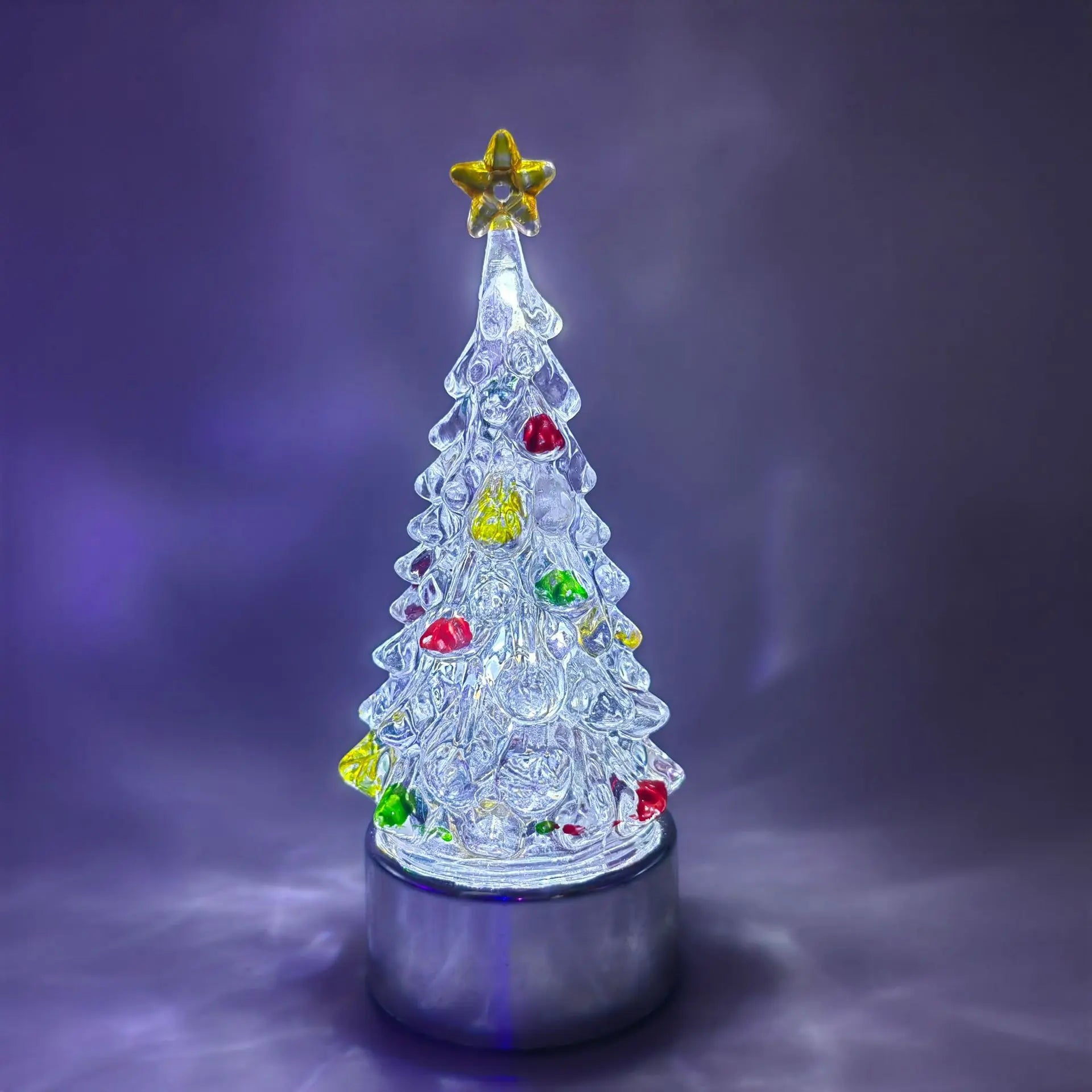 LED Night Lamp Mini Christmas Tree Christmas Luminous Decoration Bed Side Lamp Battery Powered Gift Desktop Ornament Night Lamps