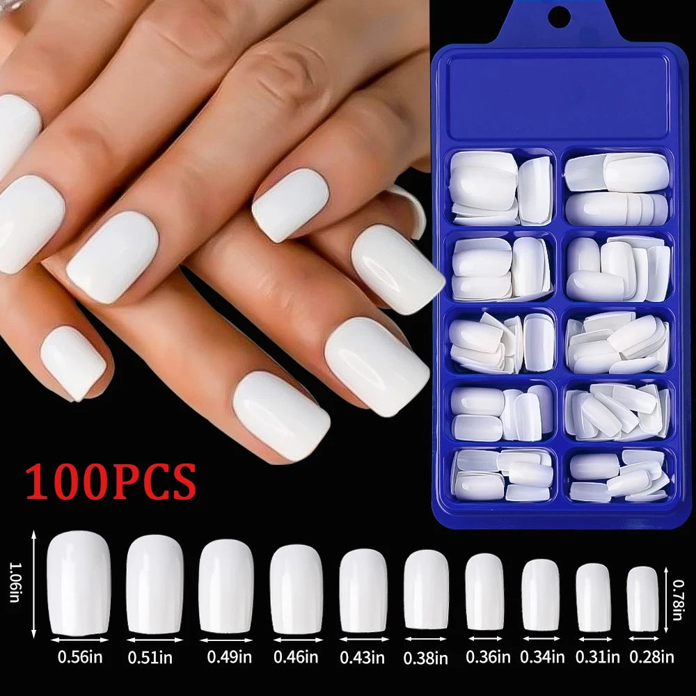 576pcs/Box Colorful Fake Nails  Cover Nail Tips