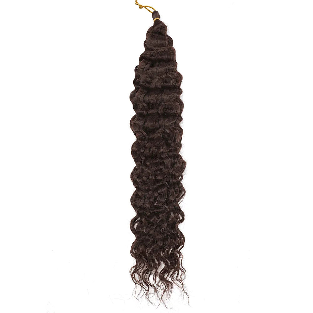 Water Wave Crochet Hair Extensions 30Inch Synthetic Twist Curly Crochet Braids Soft Bohemian Water Wave Braid Hair