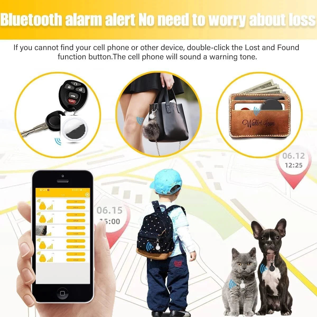 Airtags GPS Tracker Phone APP Search With Alarm Real-time Location Children Positioning Tracker Smart Finder For android/iOS