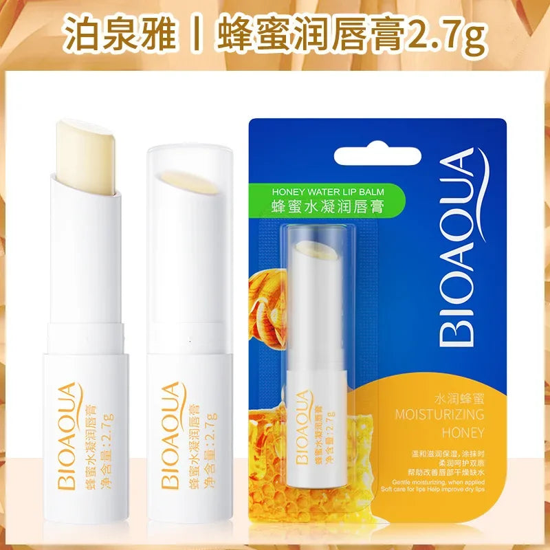 BIOAQUA Natural Aloe Moisturizing Lip Balm Colorless Refine Repair Lip Wrinkles for Woman Winter Lip Care 1 Pcs