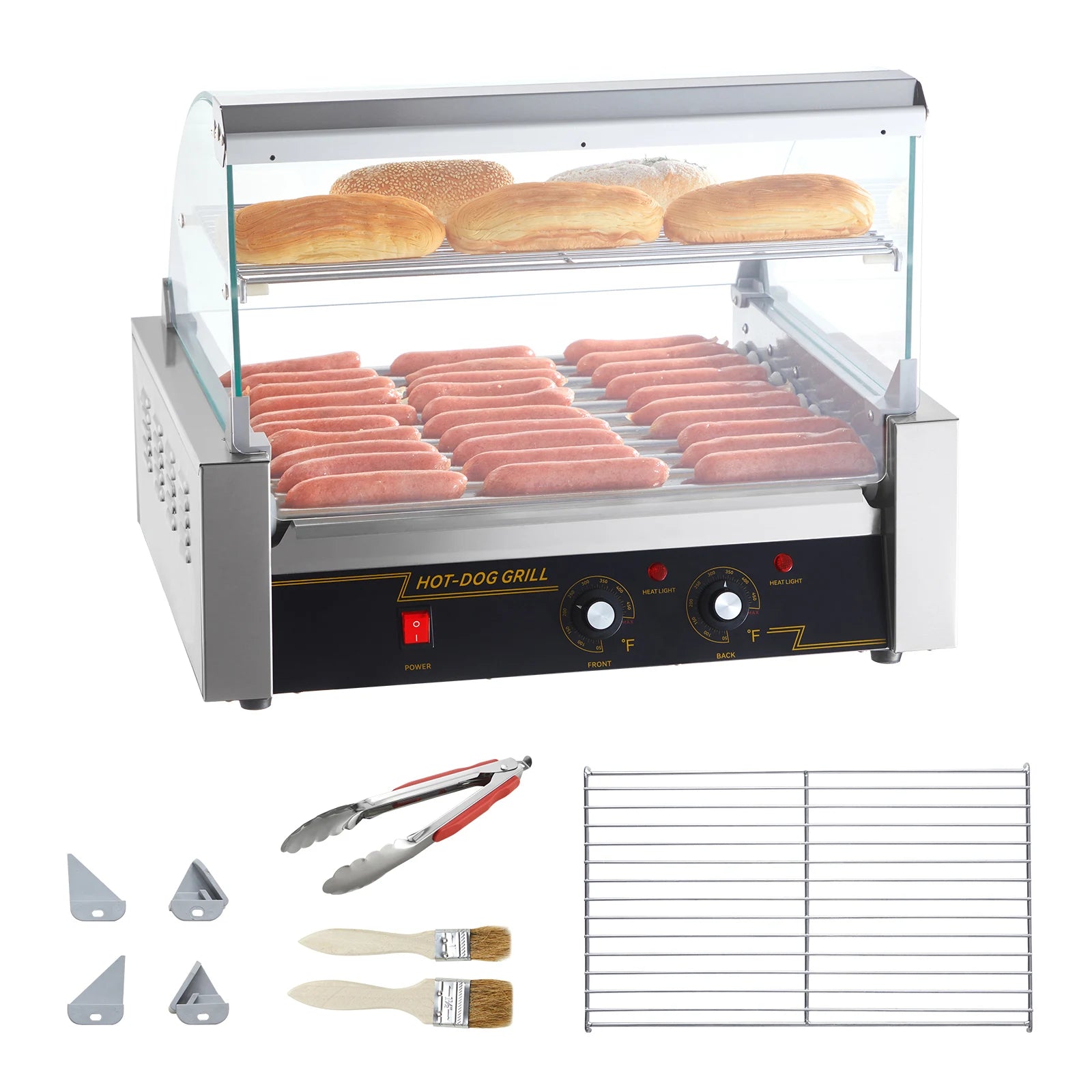 SucceBuy Rods Commercial Hot Dog Roller