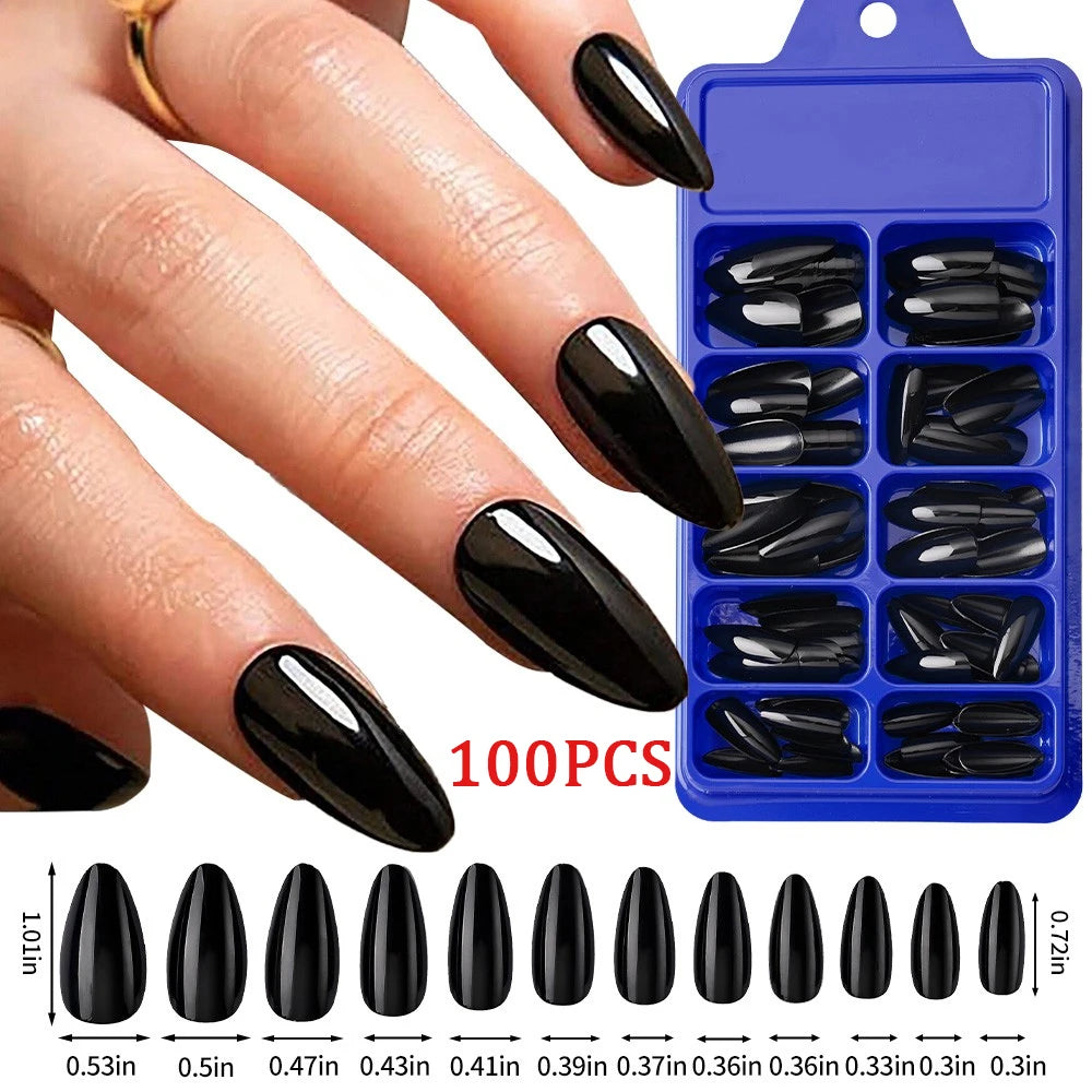 576pcs/Box Colorful Fake Nails  Cover Nail Tips