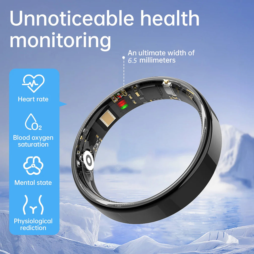 Smart Ring Bluetooth Call Heart Rate Blood Pressure Monitor 5ATM Waterproof Health Ring Men Women For Xiaomi Gift