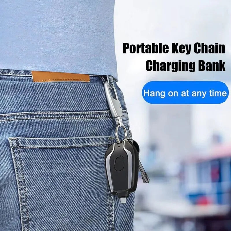 Mini Power Bank 20000 mAh Multi-function Keychain Smartphone Portable Power Bank for iPhone 12 13 14 15 Xiaomi Emergency Charger