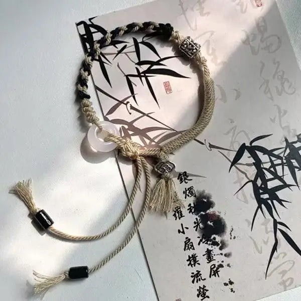 Chinese Style Tassel Beaded Bracelet for Women Retro Butterfly Pendant Charm Bracelets Temperament Bangles Fashion Jewelry Gifts