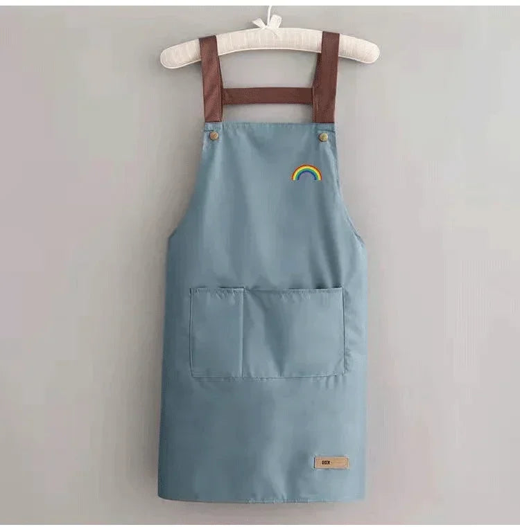 Waterproof and antifouling large pocket clothes apron