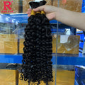 Indian Hair Loose Deep 100% Real Remy Hair Bulks Unprocessed No Weft Curly Human Hair Extensions Weaving Hair for Women Braiding