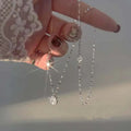New Trendy Silver Color AAA Zircon Choker Necklaces Simple Shiny Diamond CZ Pendants For Women Fine Jewelry NK126