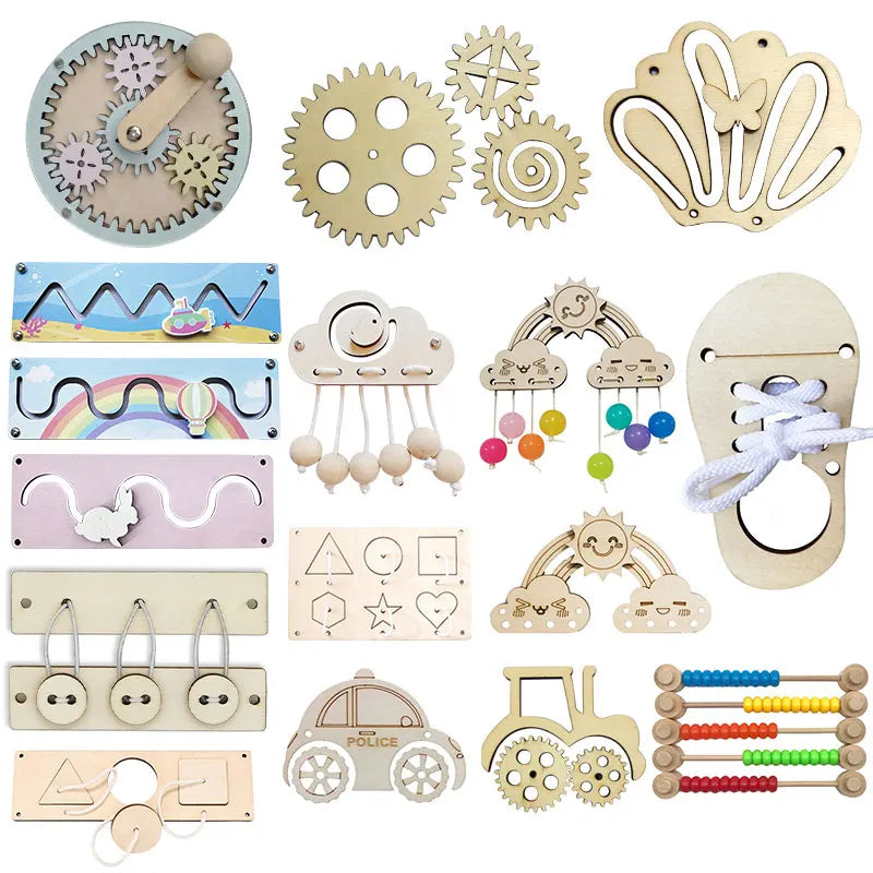 Kid Activity Busy Board Material Diy Accessories Montessori Teaching Aids Baby Busyboard Early Education Learning Skill Toy Part