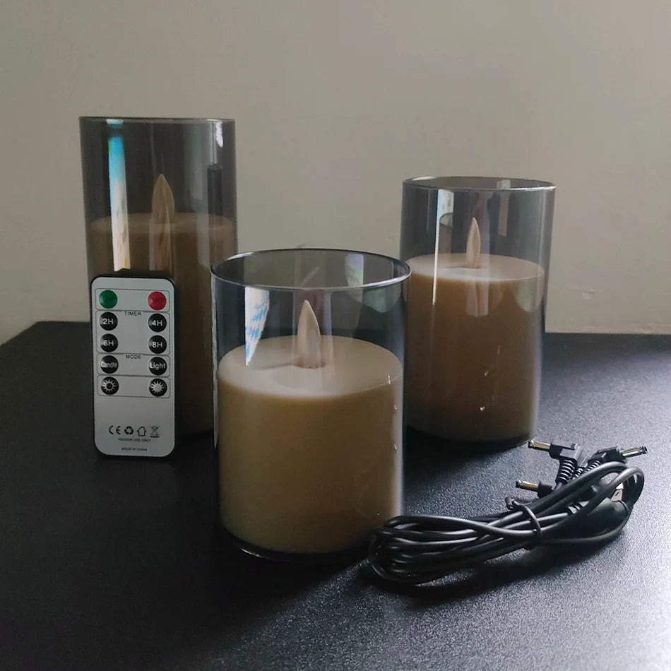 Moving Wick Remote ,Christmas Candles,New Year Party Light,Home Decor.