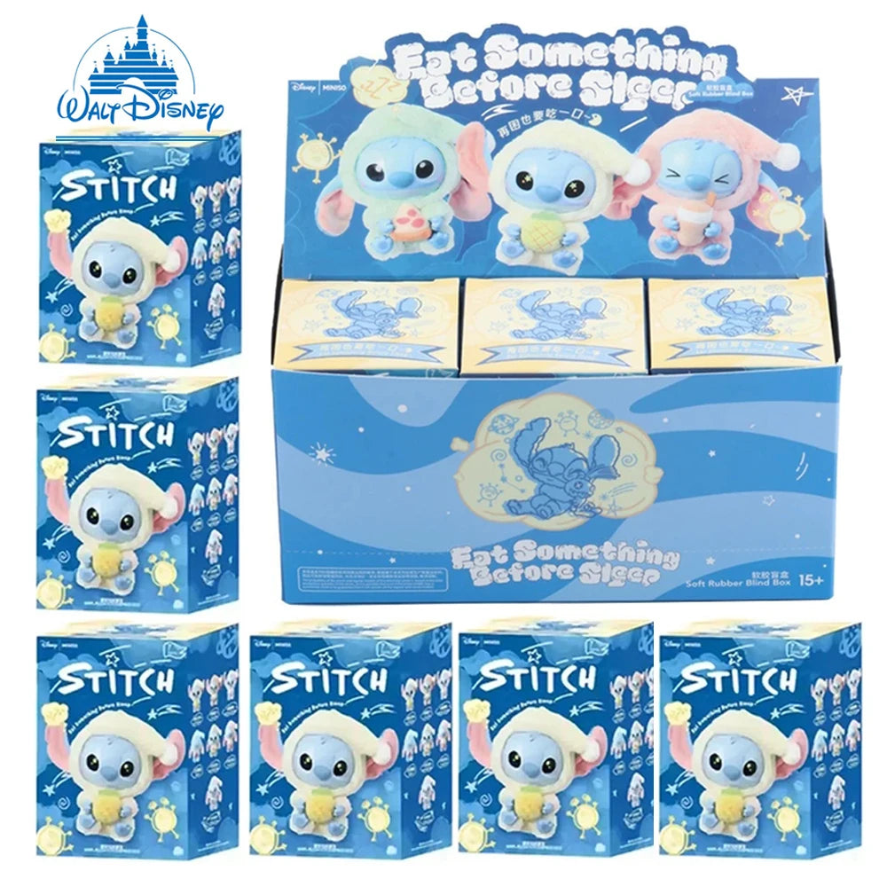 2025 Disney Nuevo Stitch Plush Doll Blind Box Eat Before Sleep Series Vinyl Hanging Bag Cute Mystery Toy Christmas Holiday Gift