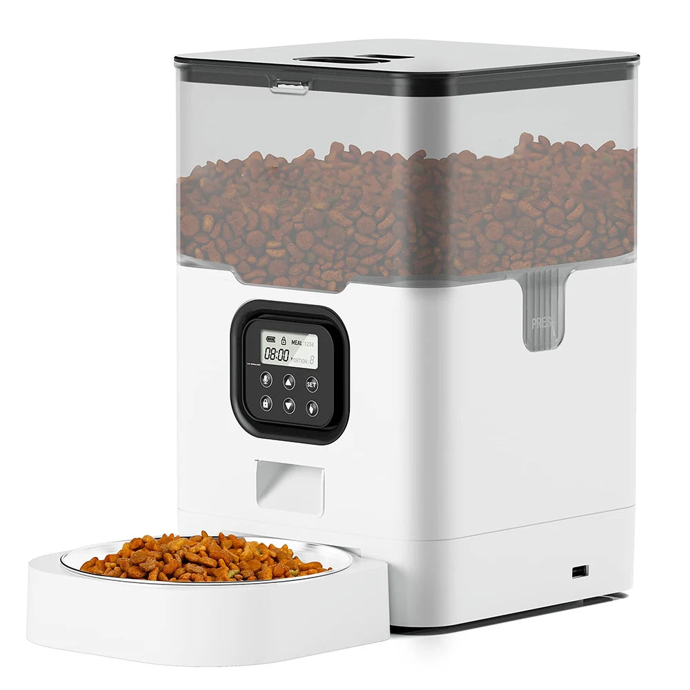 Tuya Automatic Pet Feeder Large Capacity APP Smart Cat Feeder Dog Slow Food Dispenser with WIFI Voice Timing Pet Feeding Supplie