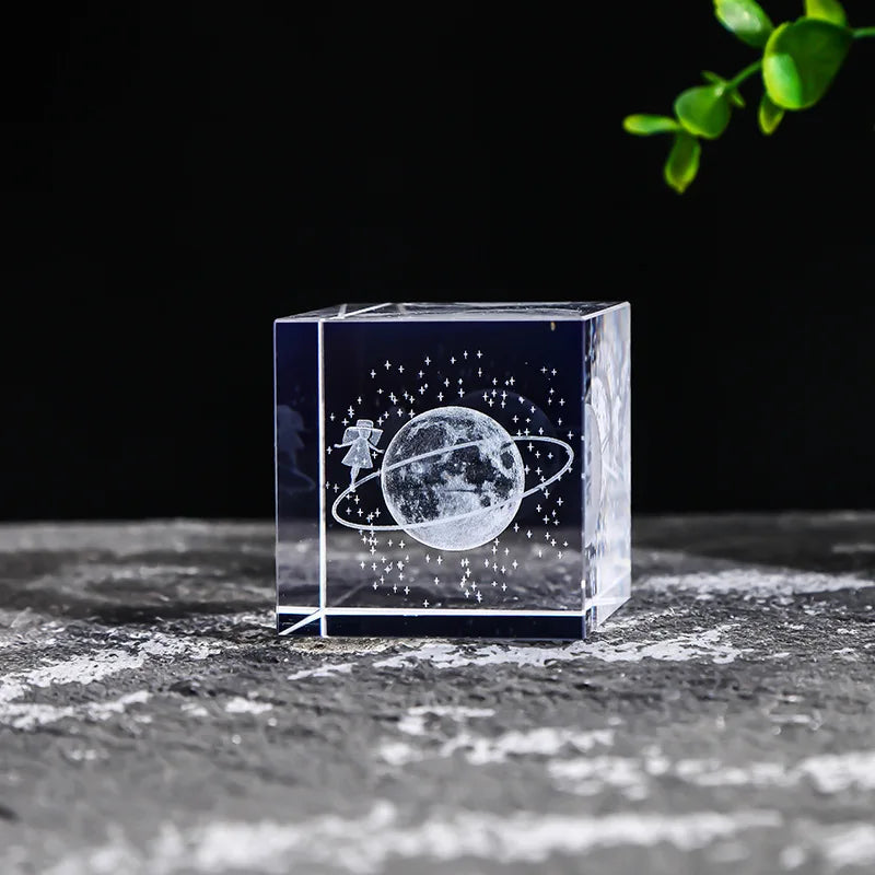 Creative 4cm Rain Clouds Raindrop Cloud Square Crystal Ornaments Heart Shape Home Office Decor Birthday Valentine's Day Gifts