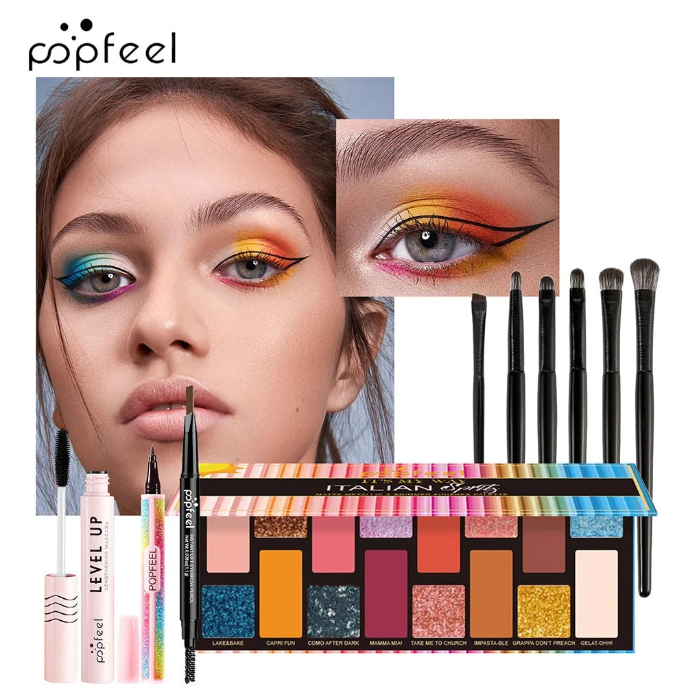 POPFEEL All-in-One Makeup Kit Gift Set with Eyeshadow Palette
