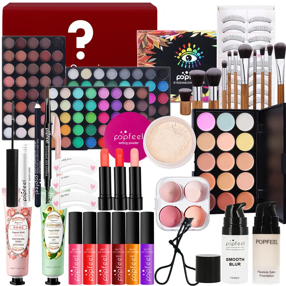 POPDEEL Makeup Kit For Women Full Kit,All-in-one Makeup Holiday Gift Set Include Concealer Eyeshadow Face Powder Lipstick Blush