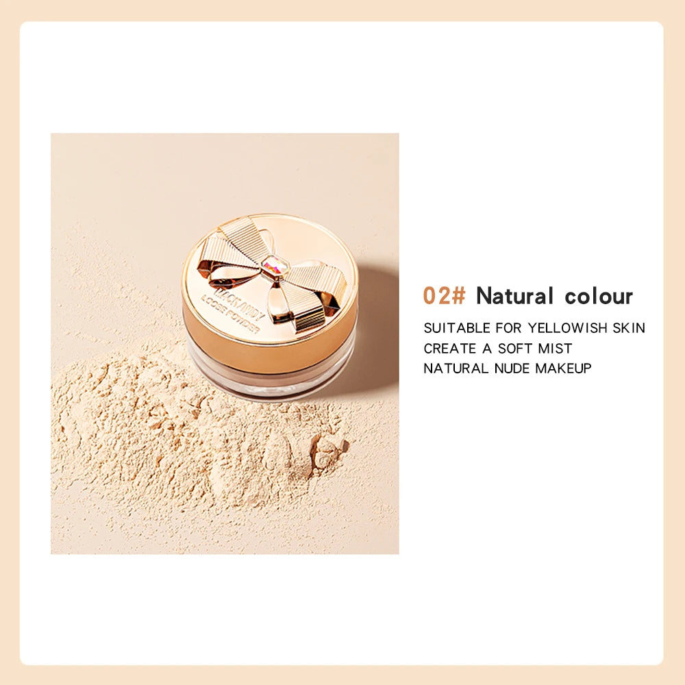 MACKANDY Air Cushion Setting Powder Oil Control Waterproof Long-lasting Concealer Smooth Loose Powder Facial Makeup Cosmetics