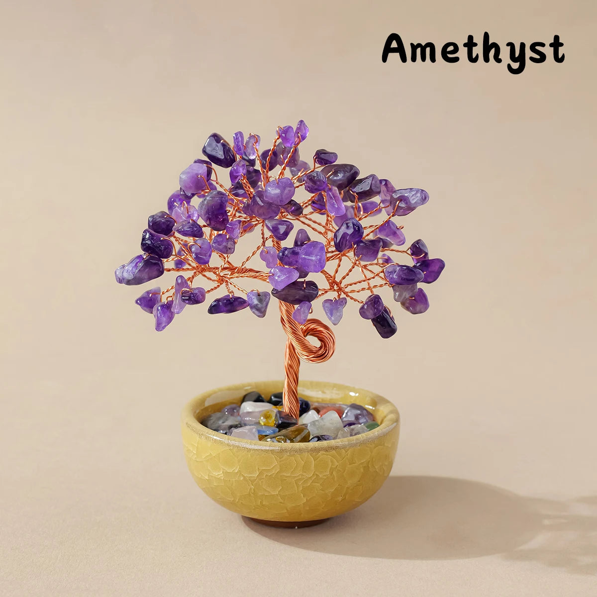 Natural Crystal Tree Energy Stone Money Home Decor
