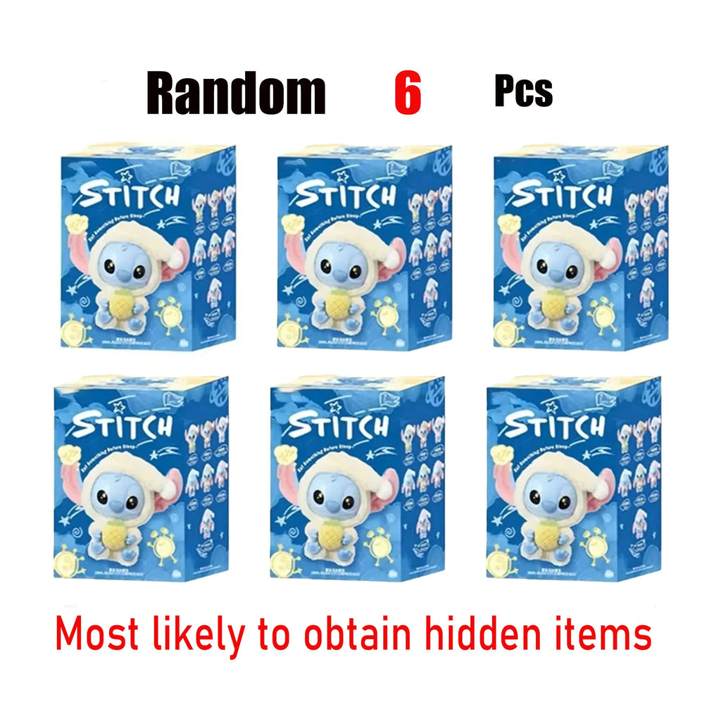 2025 Disney Nuevo Stitch Plush Doll Blind Box Eat Before Sleep Series Vinyl Hanging Bag Cute Mystery Toy Christmas Holiday Gift