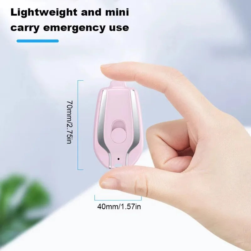Mini Power Bank 20000 mAh Multi-function Keychain Smartphone Portable Power Bank for iPhone 12 13 14 15 Xiaomi Emergency Charger