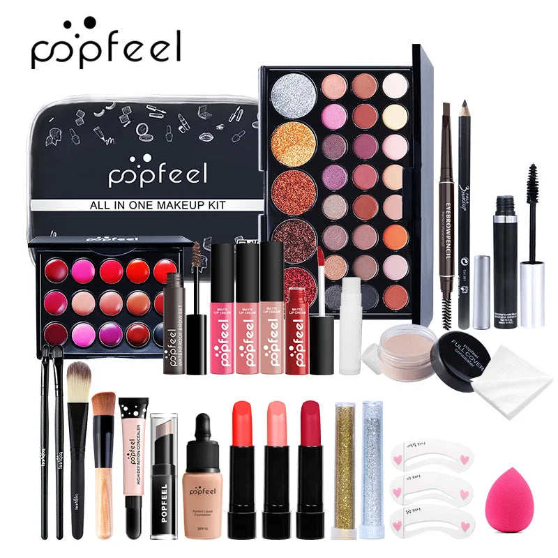 POPFEEL All-in-One Makeup Kit Gift Set with Eyeshadow Palette